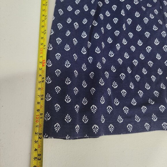 Old Navy Womens Navy Blue White Printed Jumpsuit Size Tall Large Tie Waist - Picture 6 of 16